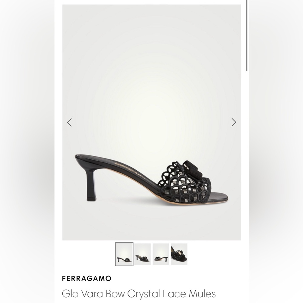 Salvatore Ferragamo Glo Vara Black Heeled Sandals